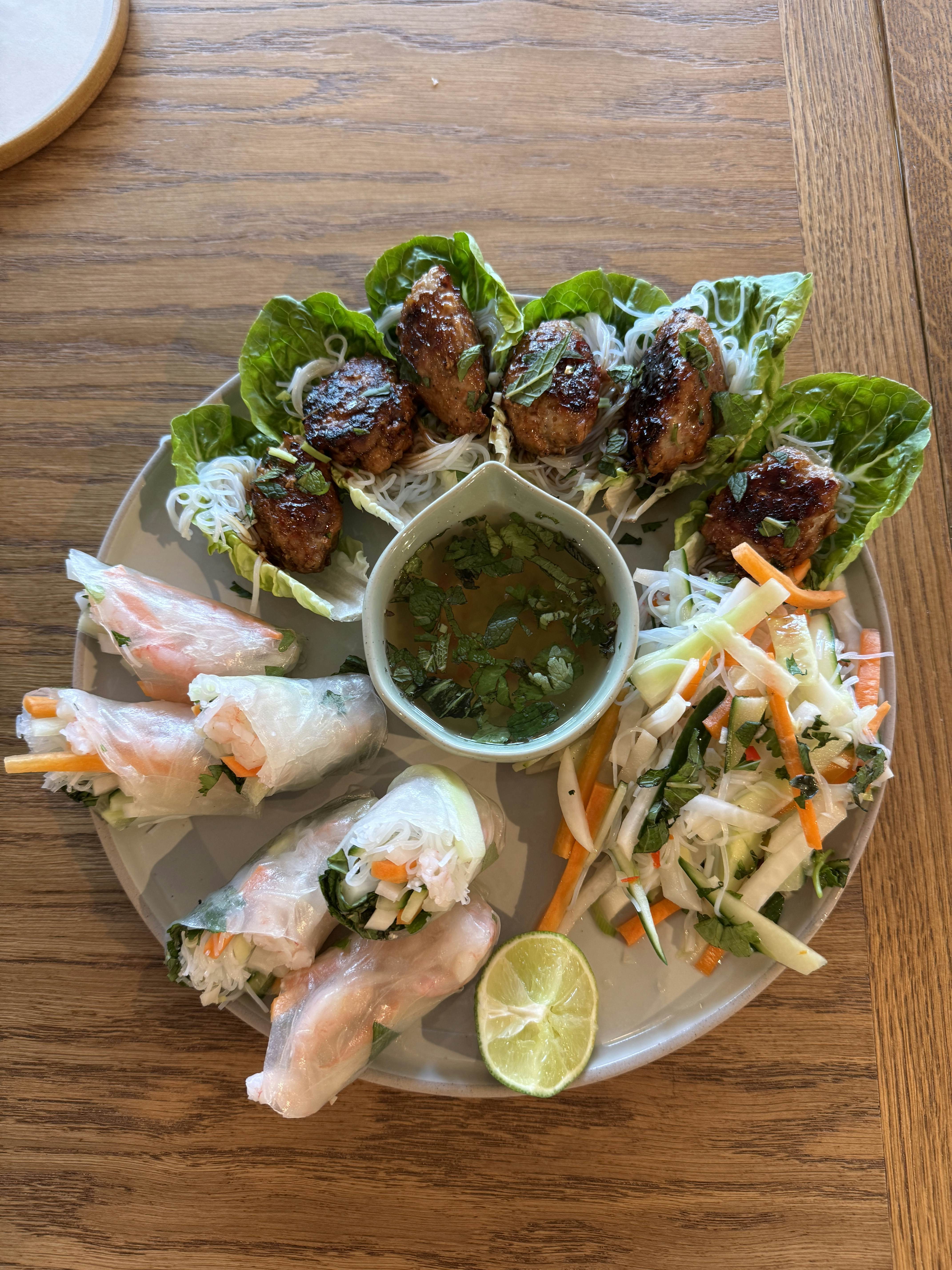 Dish from Jamie Oliver Cookery School in London. 