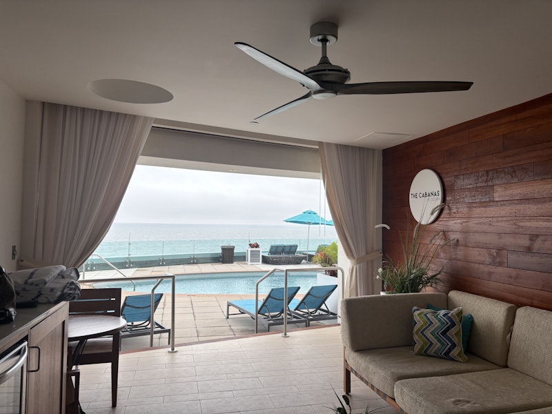 he cabana at Ocean Casino Resort with a view of the water