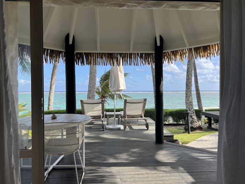 A view of the ocean from a beachfront villas