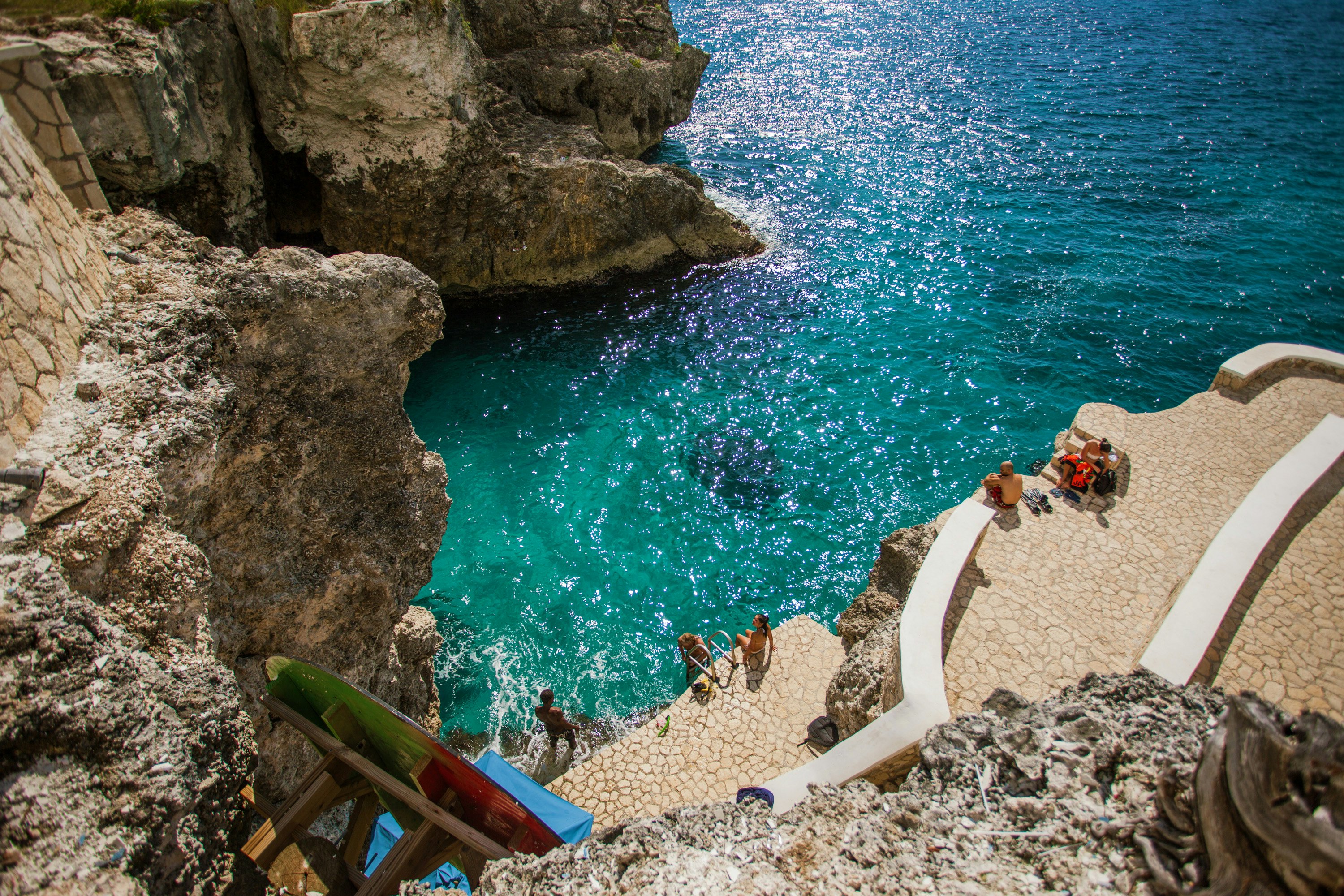 Negril, Jamaica - 11/25/2013: Famous Ricks restaurant in Negril Jamaica cliff jumping attraction day License Type: media Download Time: 2023-08-21T21:29:38.000Z User: claramonitto Is Editorial: Yes purchase_order: