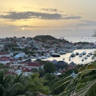 View of Gustavia, Saint Barthélemy at sunset
