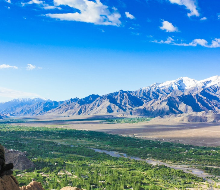 Traveler young man meditating yoga and enjoying a looking at beautiful mountains view of Himalayas in Ladakh, India. Traveling along Asia, Lifestyle Travel summer vacations outdoor concept.JPG, License Type: media, Download Time: 2025-07-04T15:48:26.000Z, User: clairenaylor, Editorial: false, purchase_order: 65050 - Digital Destinations and Articles, job: Online editorial, client: Wellness retreats India, other: Claire Naylor