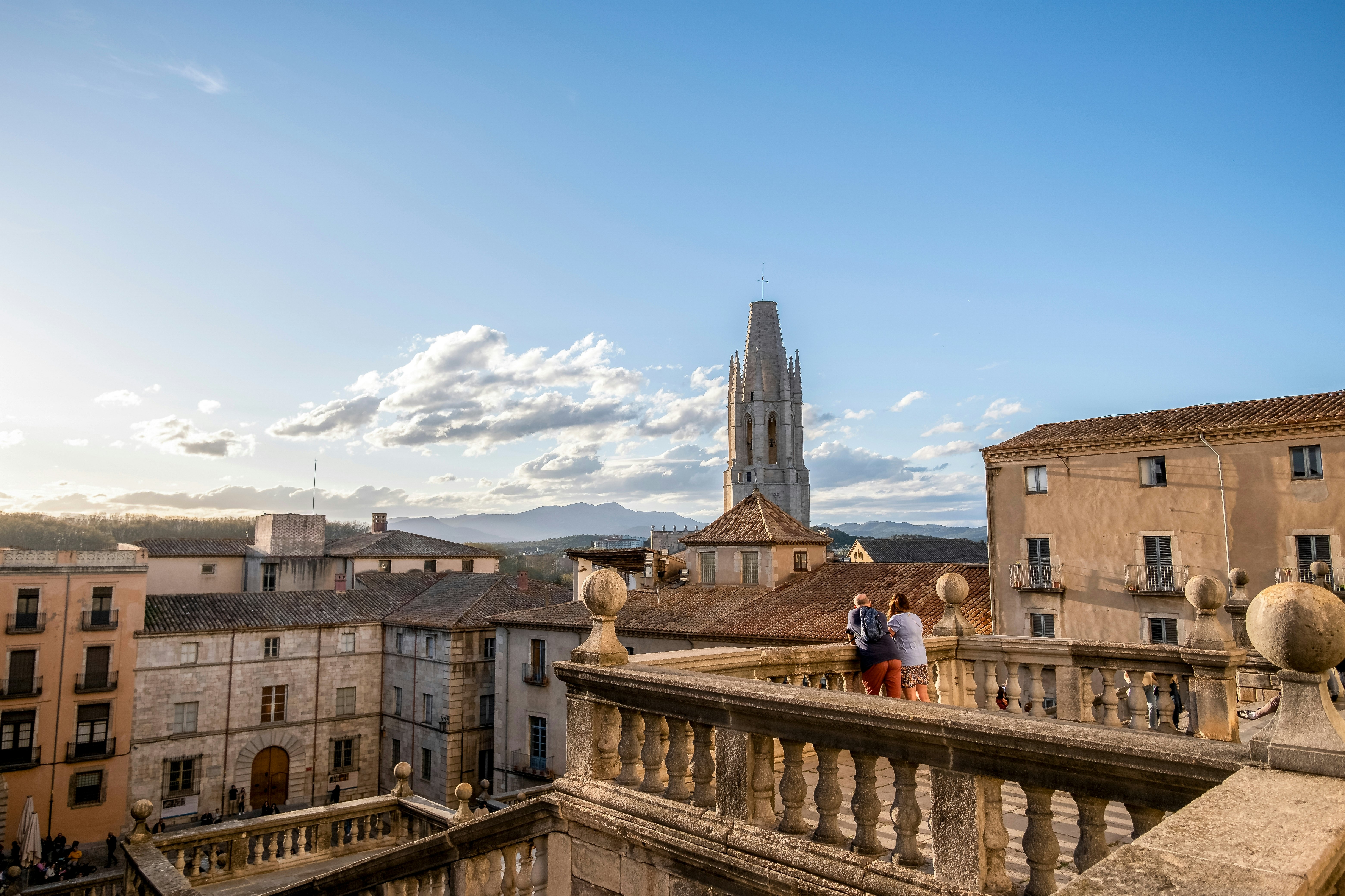 Views from the Girona Cathedral to the Basilica of Sant Feliu in the city of Gerona, Catalonia, License Type: media, Download Time: 2024-10-02T04:34:07.000Z, User: mvm_lonelyplanet, Editorial: false, purchase_order: 56530, job: Global Publishing-WIP, client: Spain 15, other: Virginia Moreno