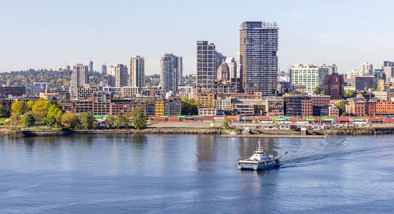 Vancouver, BC, Canada - May 6 2025: Seabus by the Port, License Type: media, Download Time: 2025-07-14T17:11:15.000Z, User: clairenaylor, Editorial: true, purchase_order: 65050 - Digital Destinations and Articles, job: Online editorial, client: Vancouver getting around, other: Claire Naylor
