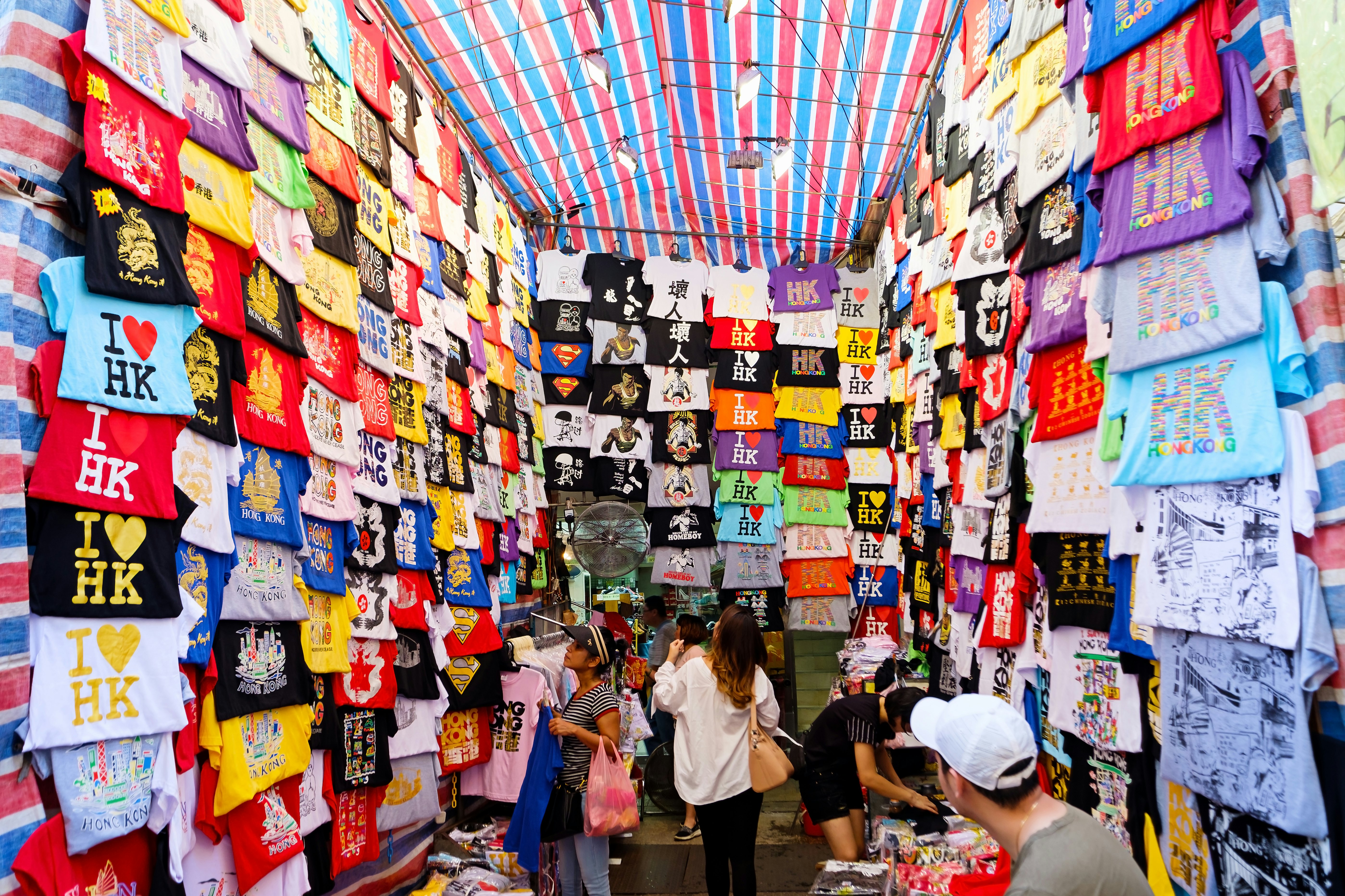 Colorful stall in Ladies' Market