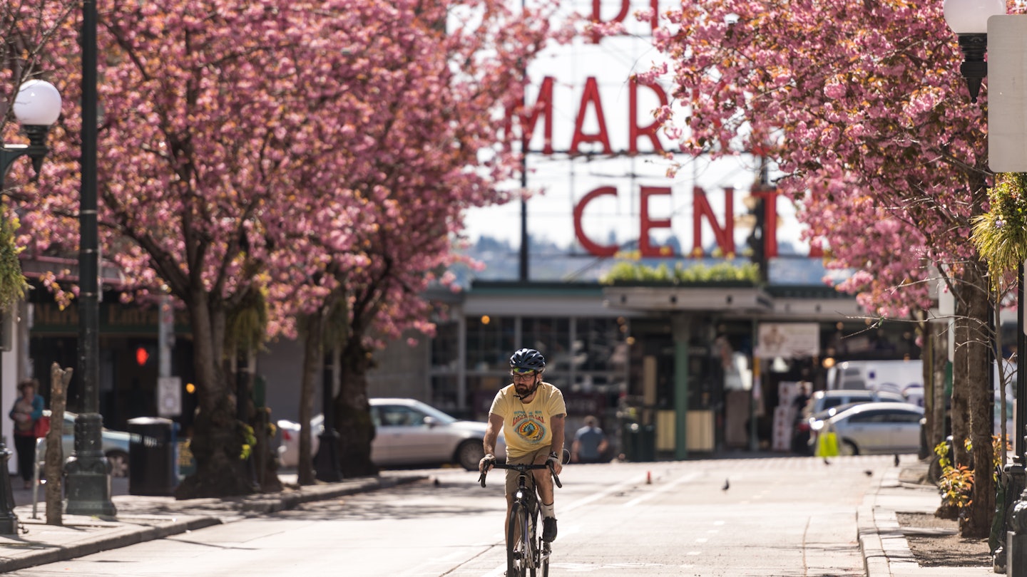 Seattle, USA – April 13, 2020: Late in the day a man on a Bicycle, with Pike Place Market in the background.
Seattle, USA – April 13, 2020: Late in the day a man on a Bicycle, with Pike Place Market in the background.
1379220787
CLEARED FOR DIGITAL USE ONLY -