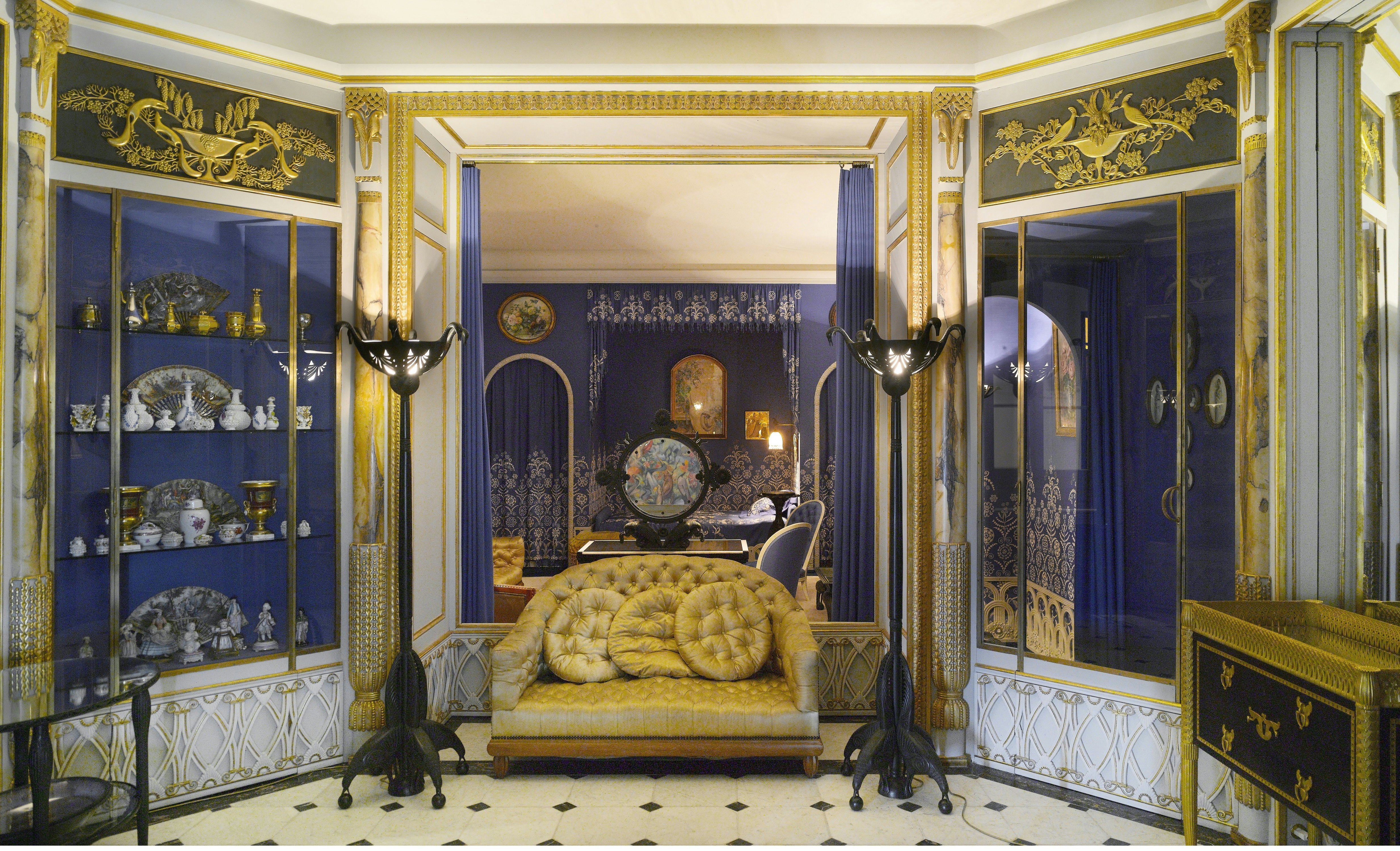 The interior of the apartment of famous designer Jeanne Lanvin on display at Musée des Arts Décoratifs in Paris.