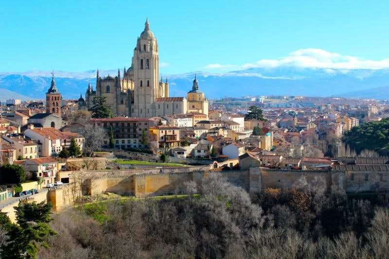 Panoramic view of Segovia, Spain