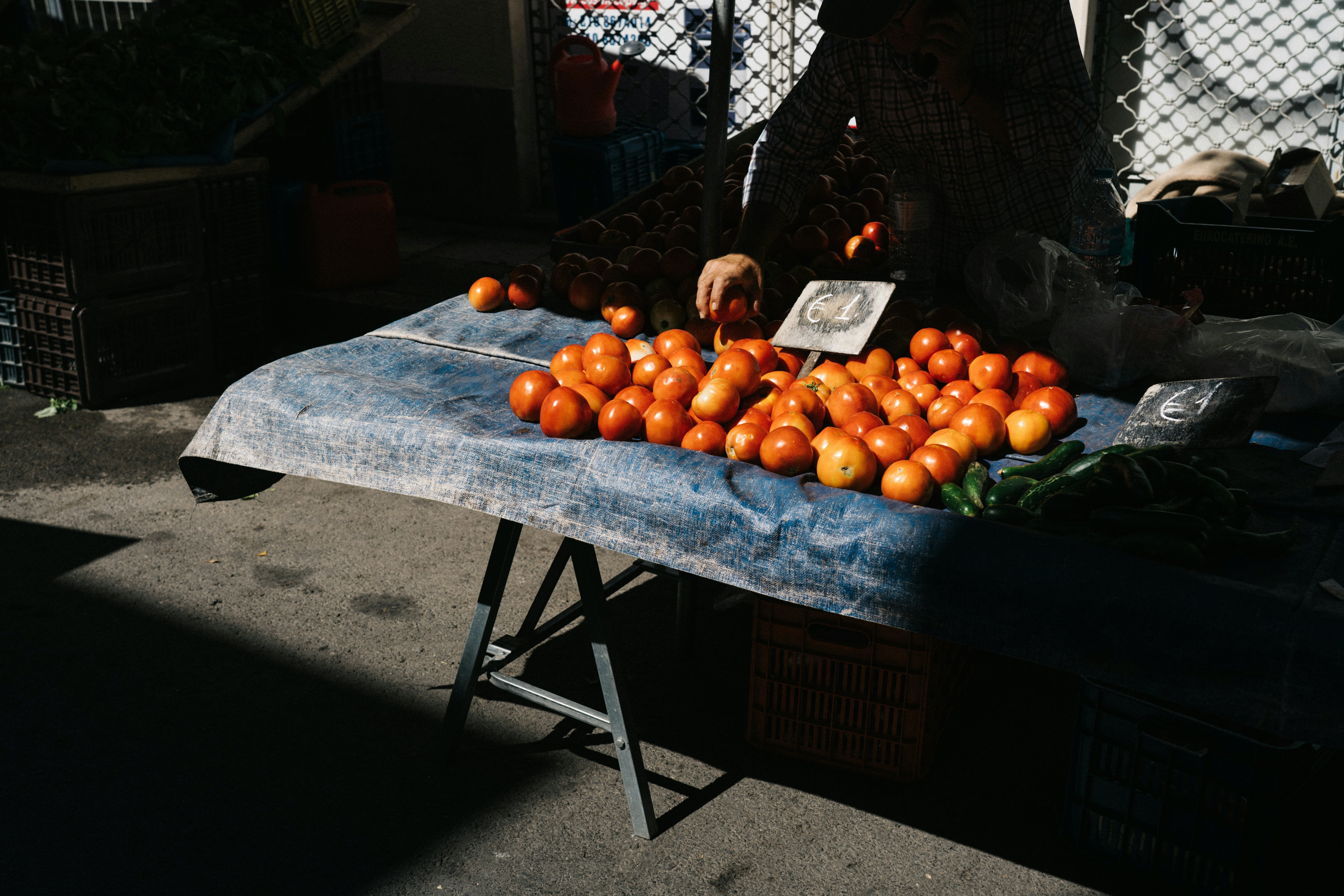 A vegetable stand in Kypseli, Athens, Greece