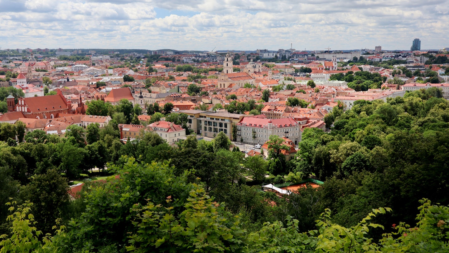 A view over Vilnius, Lithuania.