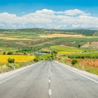 A scenic road on a hot summer day in the Sierra Nevada with snowy mountains in the background, Andalusia, Spain., License Type: media, Download Time: 2024-10-11T11:24:08.000Z, User: pinkjozie64, Editorial: false, purchase_order: 56530, job: Global Publishing WIP, client: Andalucia 12, other: Jo-anne Riddell