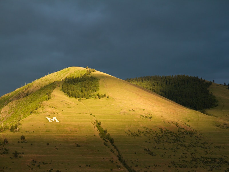 The iconic "M" on Mount Sentinel in Missoula