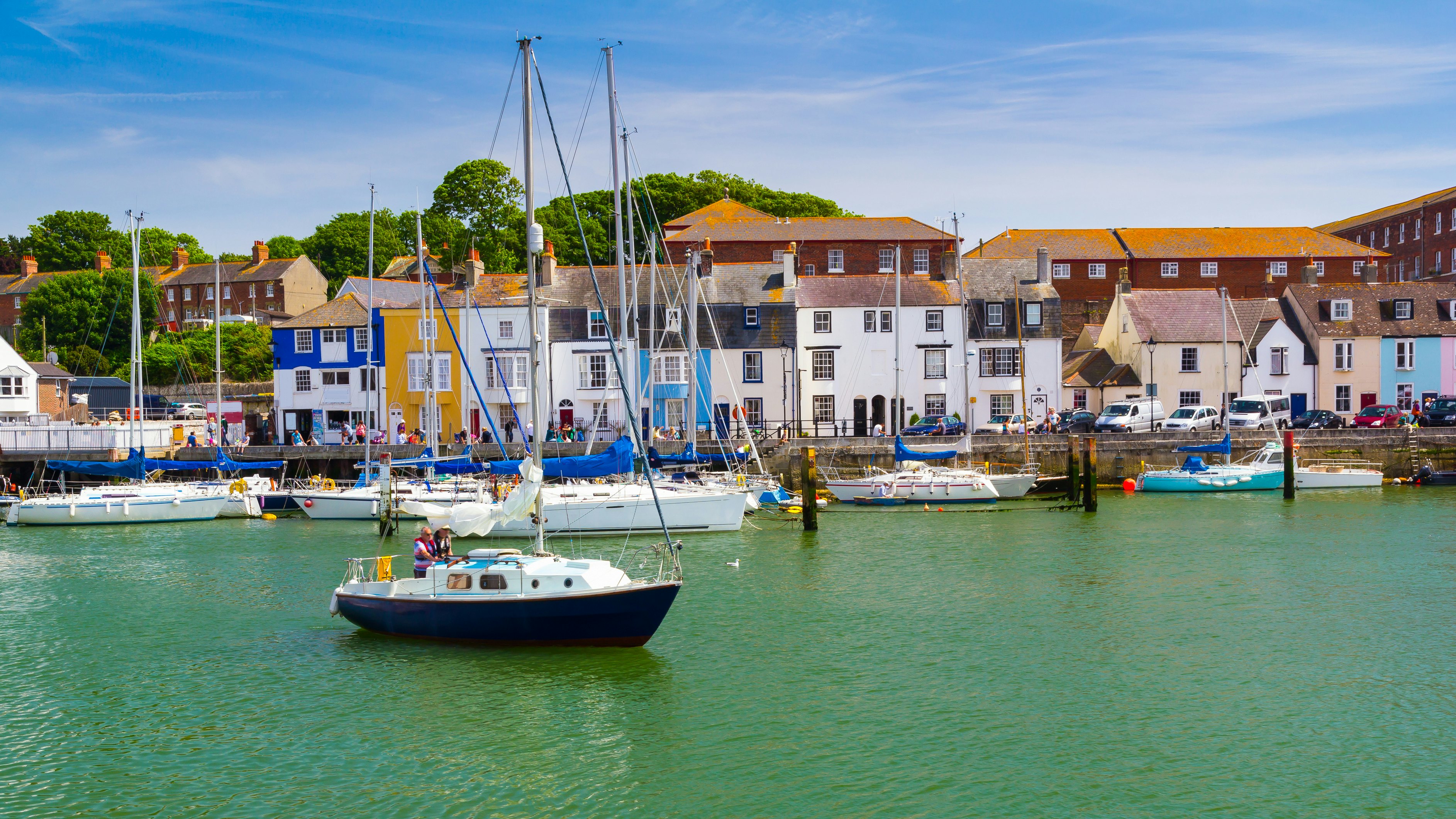 Boats in Weymouth Harbour Dorset England UK Europe
