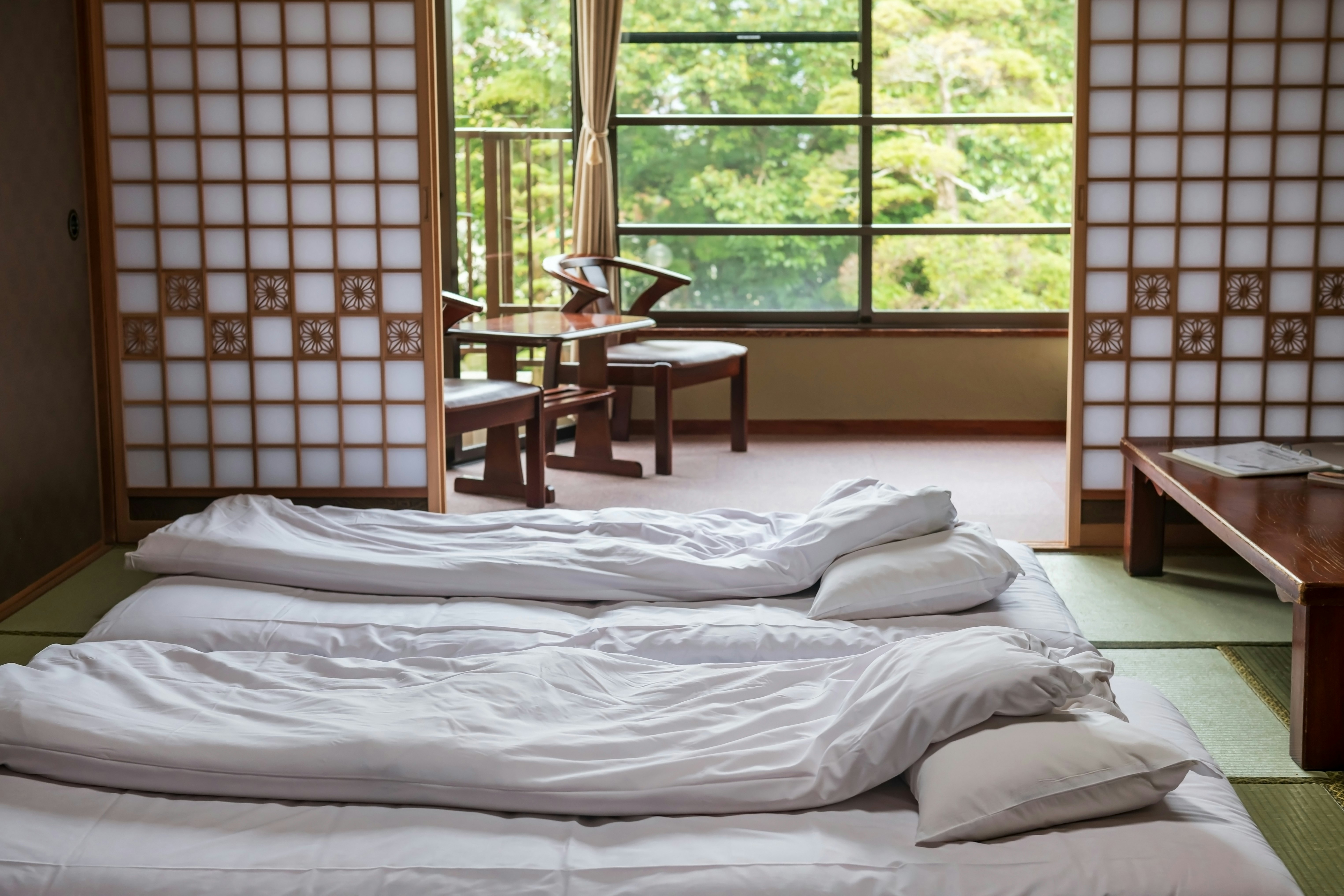 Traditional Japanese tatami bedroom