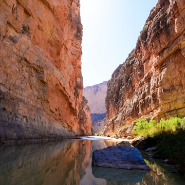 View from insisde Santa Elena canyon in Big Bend national park, License Type: media, Download Time: 2025-08-20T19:07:01.000Z, User: bhealy950, Editorial: false, purchase_order: 65050 - Digital Destinations and Articles, job: Lonely Planet Online Editorial, client: Guide to Big Bend National Park, other: Brian Healy