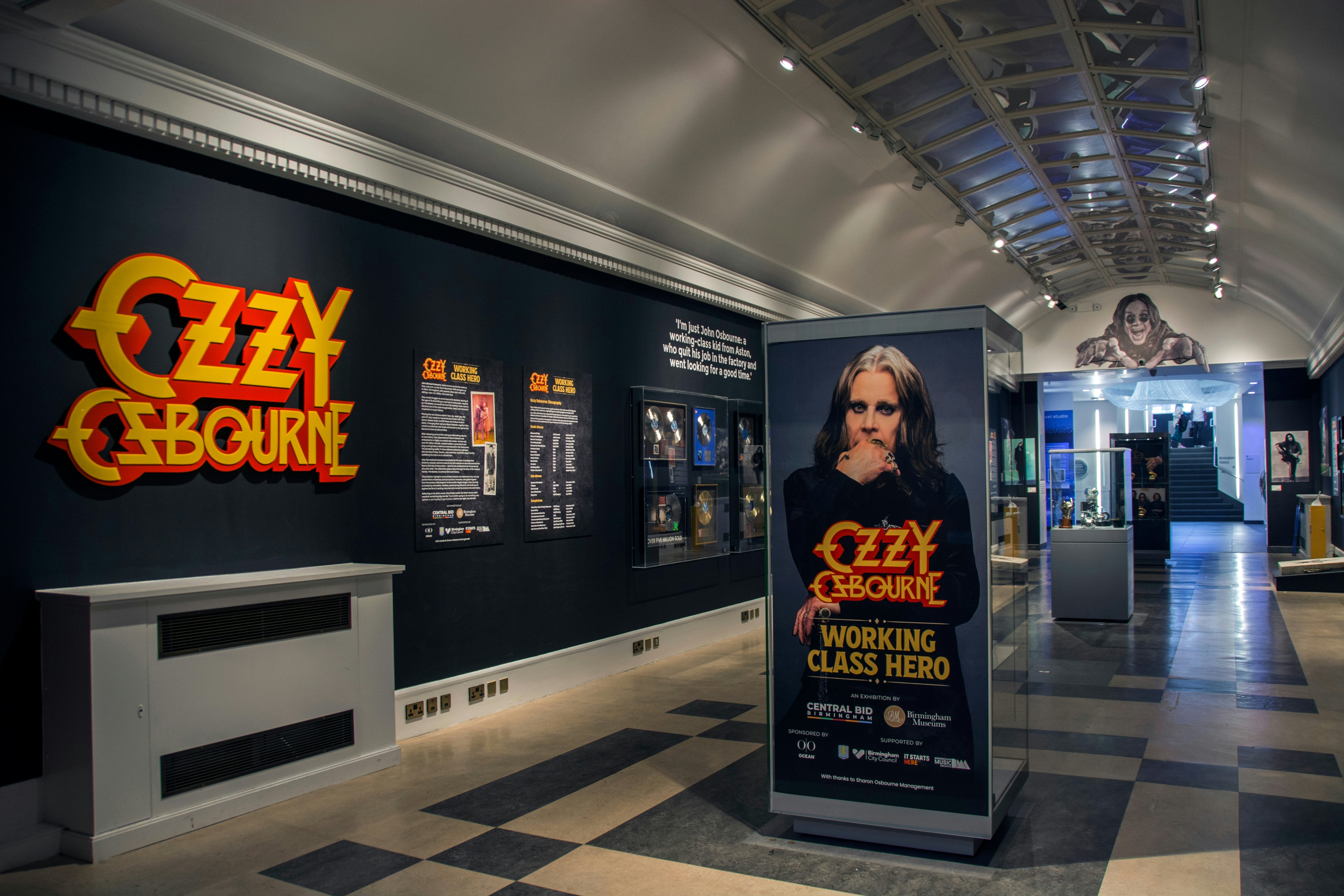 Chamberlain Square, Birmingham , UK 16 Aug 2025 : exhibition achievements and global awards of rock icon Ozzy Osbourne 1948~2025 in Birmingham Museum and Art Gallery, License Type: media, Download Time: 2025-08-22T15:05:25.000Z, User: tasminwaby56, Editorial: true, purchase_order: 65050 - Digital Destinations and Articles, job: Online Editorial, client: TTD in Birmingham England, other: Tasmin Waby