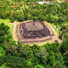 Aerial view of the mandala-shaped Borobudur temple, the world's largest Buddhist monument, in Central Java, Indonesia., License Type: media, Download Time: 2025-05-14T20:11:42.000Z, User: jewolfe_redventures, Editorial: false, purchase_order: 65020 - Marketing or Sales - this includes sponsored articles, job: Elsewhere, client: WIP, other: Jessica Wolfe