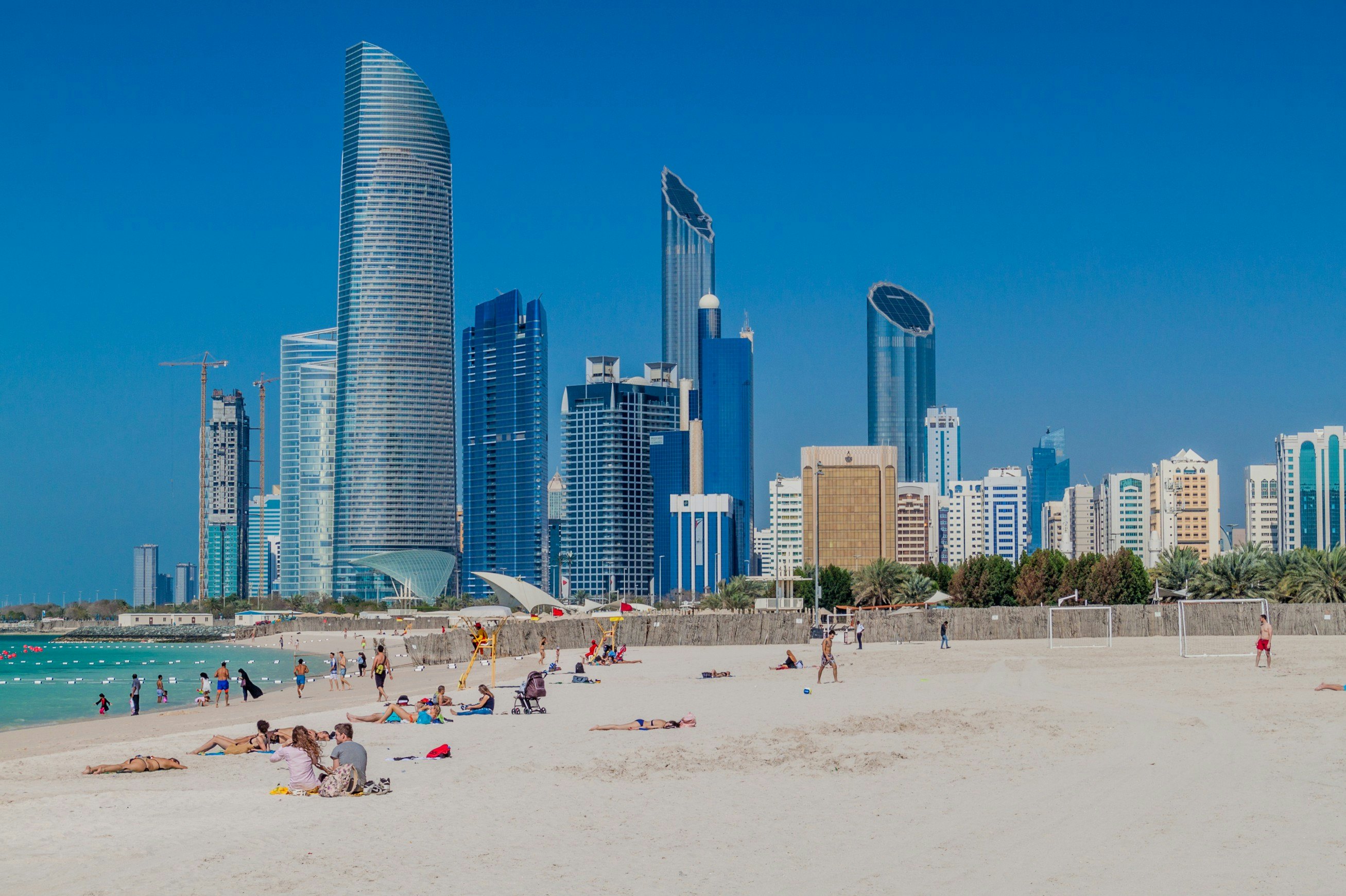 Corniche beach in Abu Dhabi