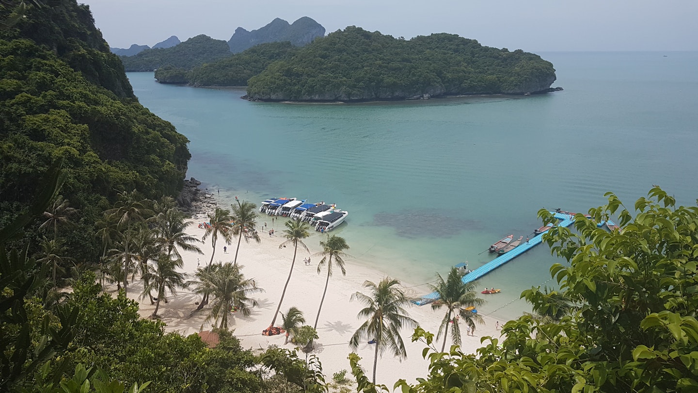 Ang Thong National Marine Park boasts emerald water and countless islands.