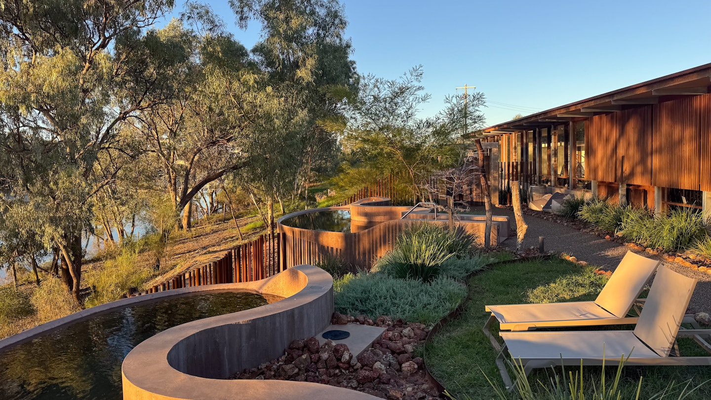 Cunnamulla Hot Springs golden hour.