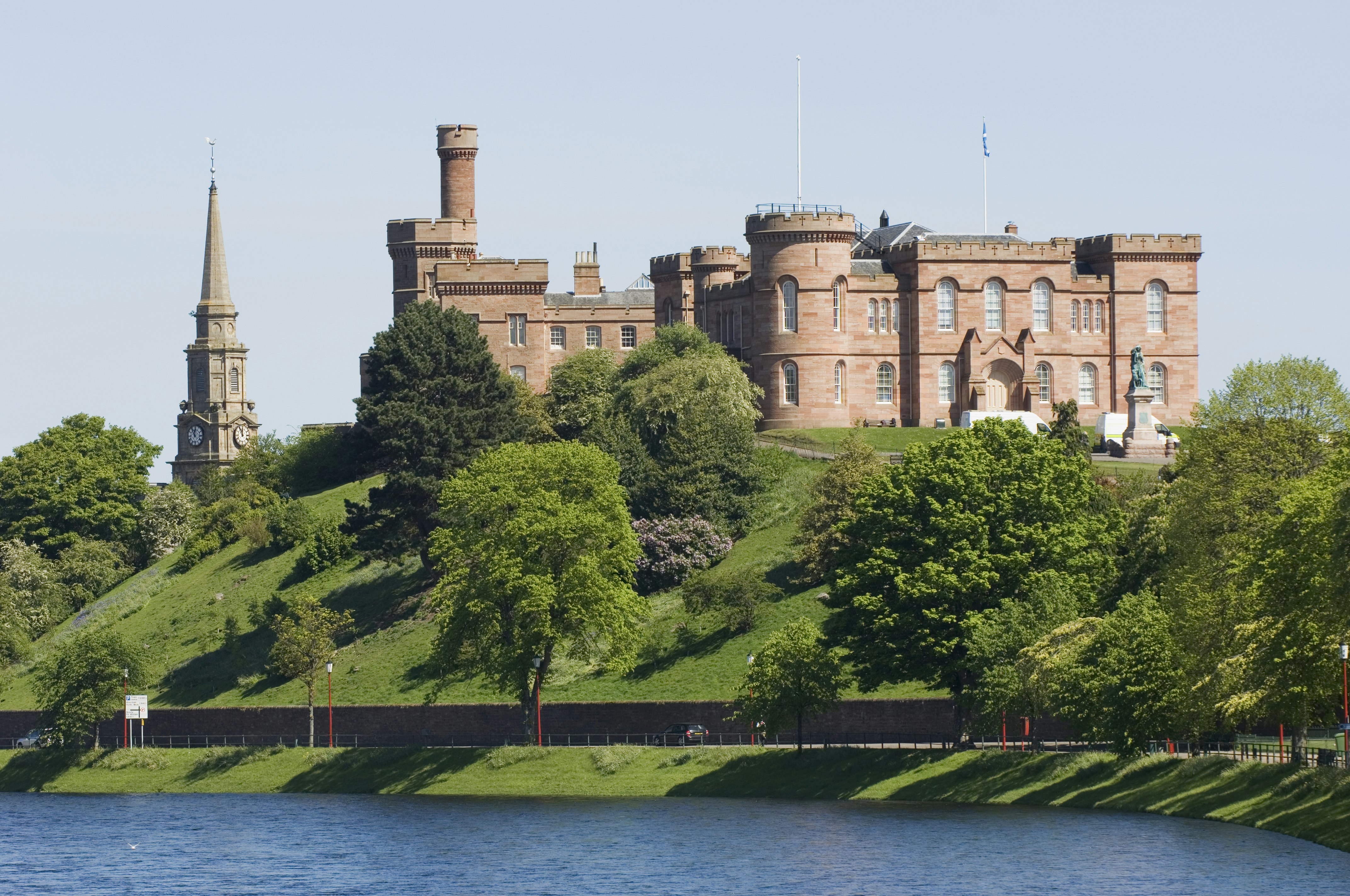 Inverness Castle on the bank of the River Ness.