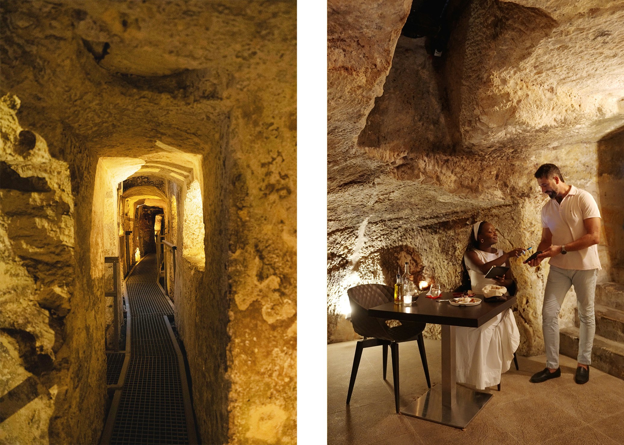 Inside St. Paul’s Catacombs in Rabat, which served as burial grounds during the Punic and Roman times and are the earliest and largest archaeological evidence of Christianity in Malta.