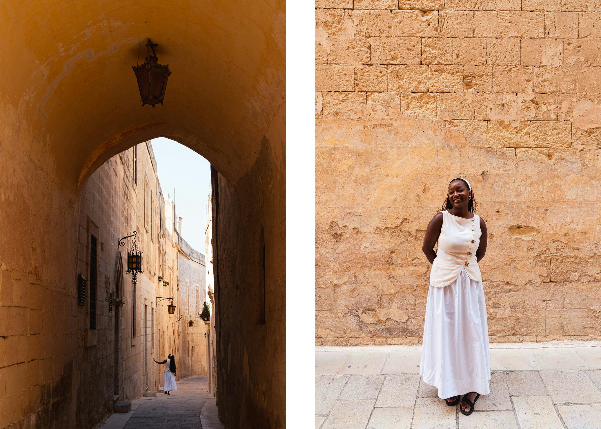 Jacklynn in Mdina, the Silent City.