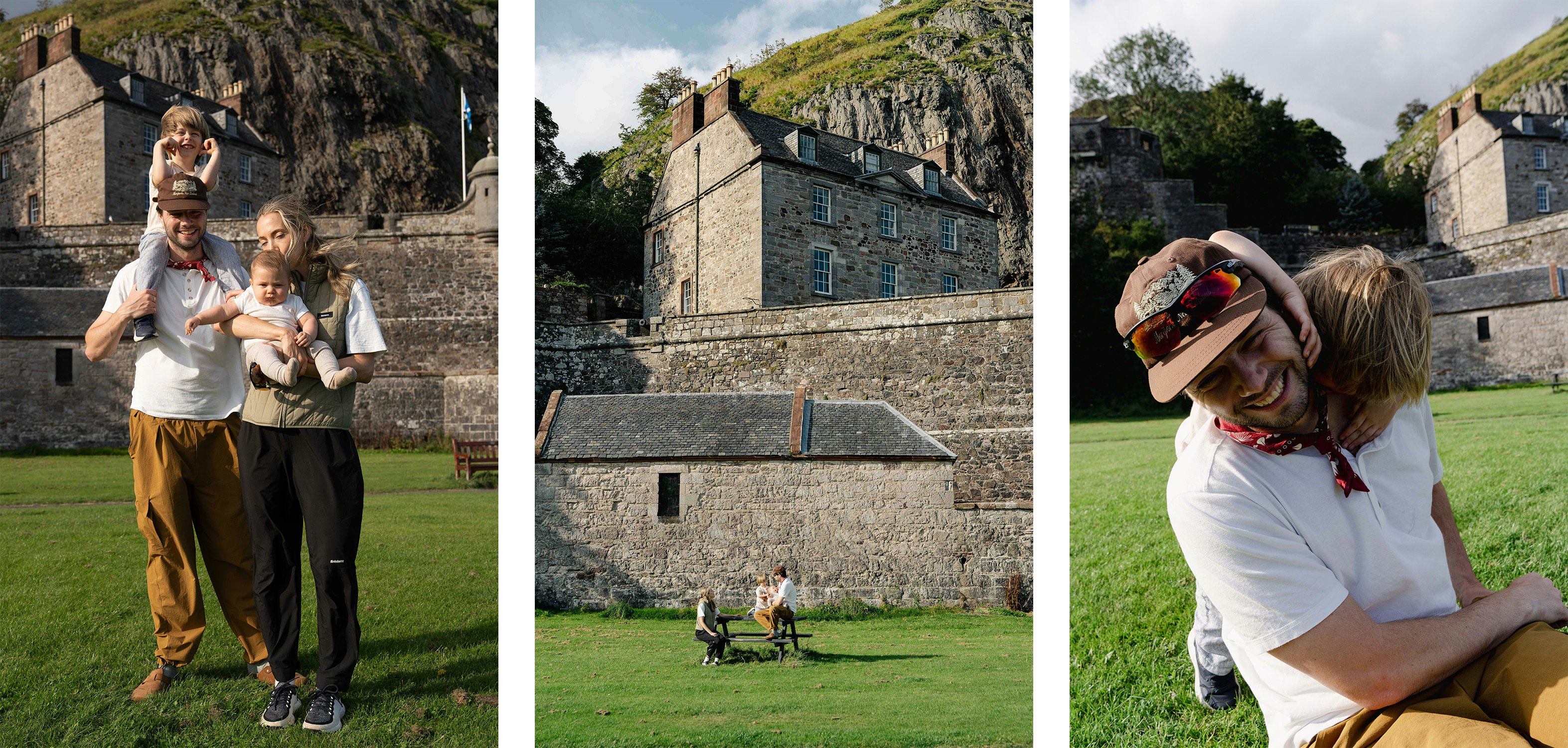 The green lawn in front of Dumbarton Castle