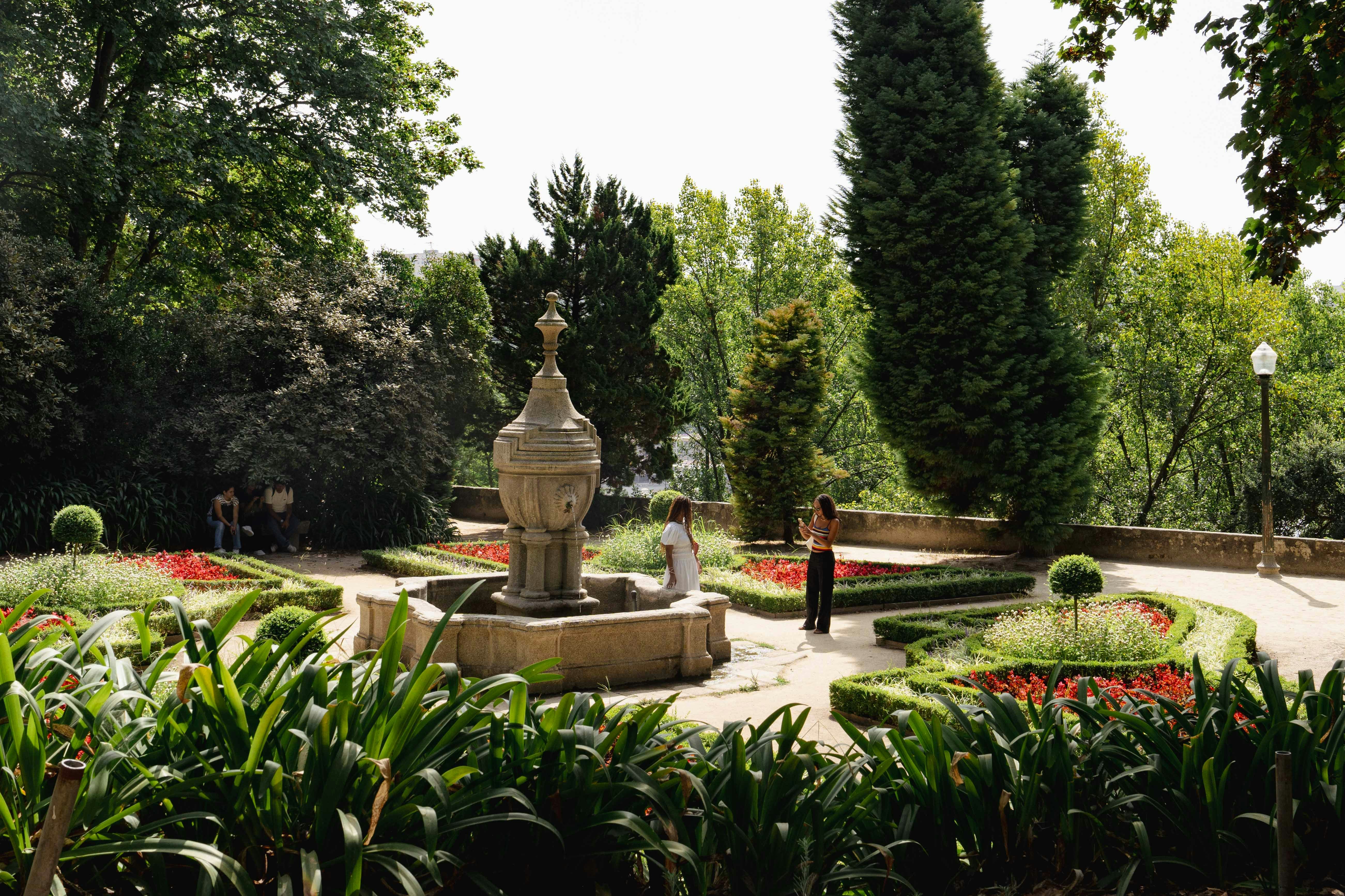 Taking a photo at Jardins do Palácio de Cristal