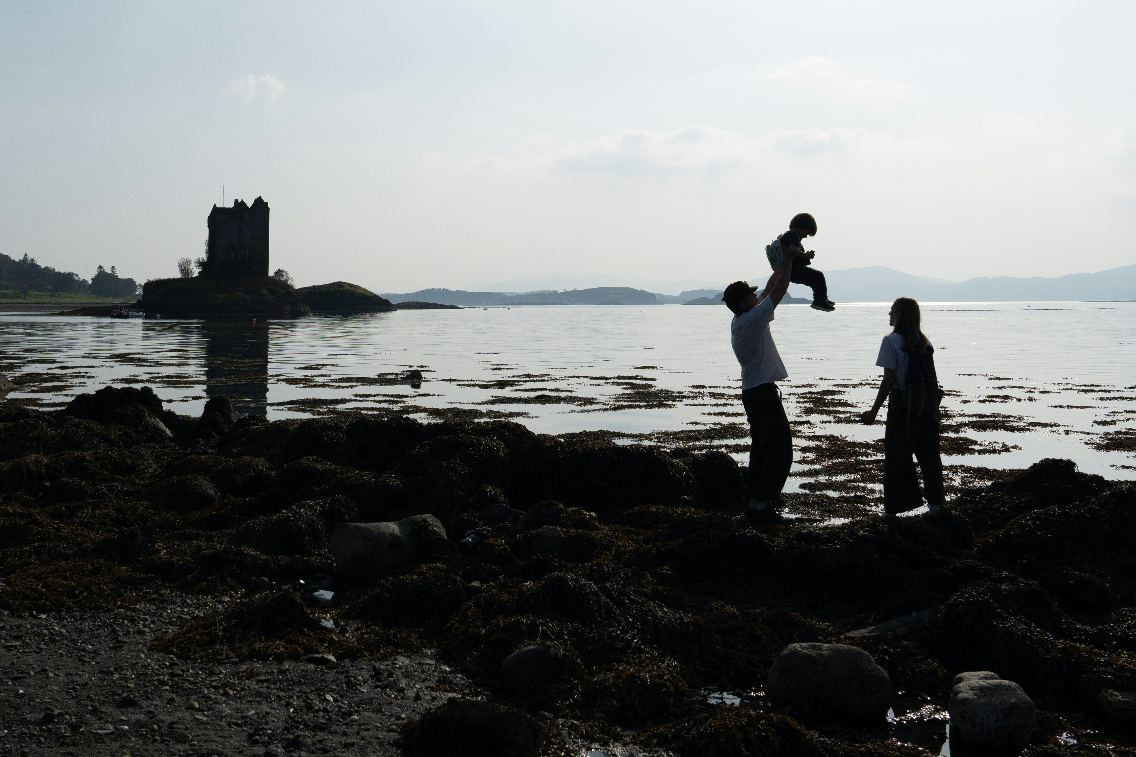 Enjoying the iconic Castle Stalker on Loch Laich
