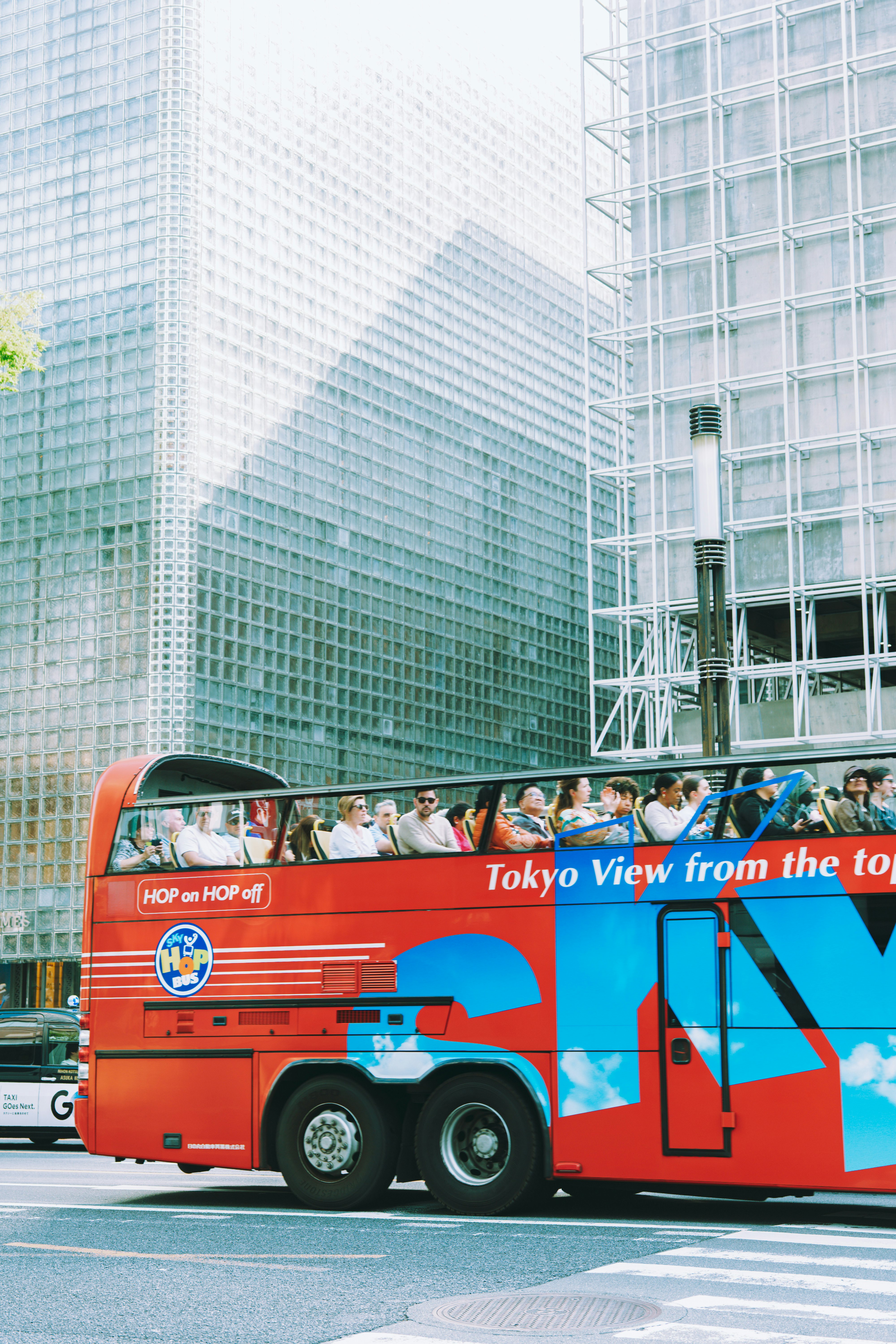 A hop-on hop-off bus tour in Tokyo