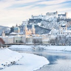 Beautiful view of Salzburg skyline with Festung Hohensalzburg and river Salzach in winter, Salzburger Land, Austria, License Type: media, Download Time: 2025-09-24T19:12:16.000Z, User: adouglaslott59, Editorial: false, purchase_order: 65050 - Digital Destinations and Articles, job: Online editorial, client: Where to go between christmas and new years - refresh, other: Ann Douglas Lott