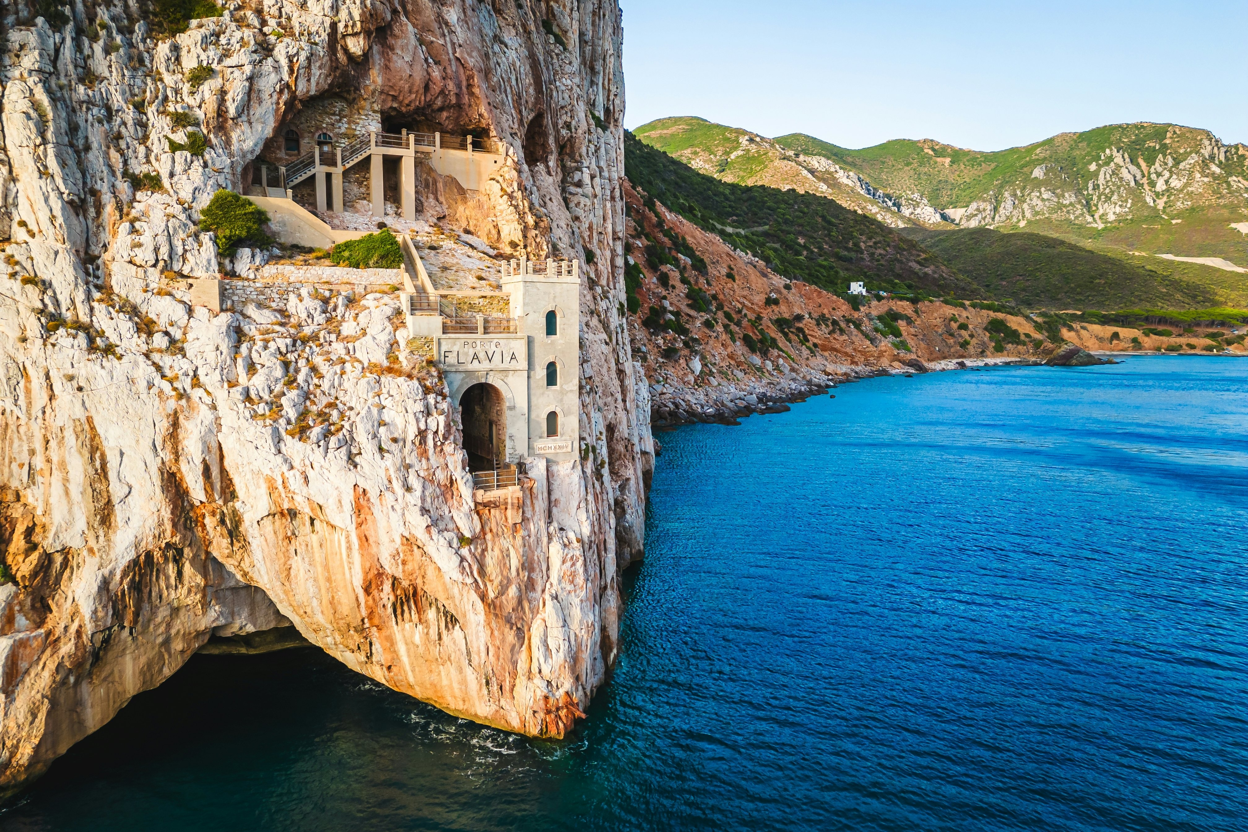 Mining Porto Flavia on Masua Cliff.