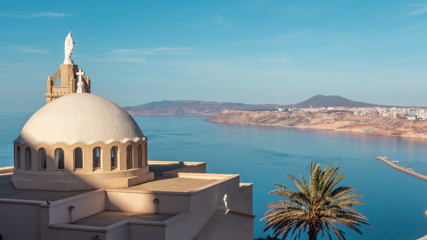 Panoramic view of Oran, Algeria, with the Santa Cruz chapel in the foreground., License Type: media, Download Time: 2025-02-21T16:31:10.000Z, User: katelyn.perry_lonelyplanet, Editorial: false, purchase_order: 56530 - Guidebooks, job: Guidebooks, client: North Africa 2, other: Katelyn Perry