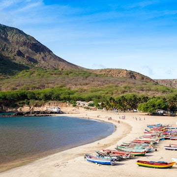 Tarrafal beach in Santiago island in Cape Verde - Cabo Verde, License Type: media, Download Time: 2025-09-30T14:06:26.000Z, User: clairenaylor, Editorial: false, purchase_order: 65050 - Digital Destinations and Articles, job: online editorial, client: Cabo Verde FTG, other: Claire Naylor
