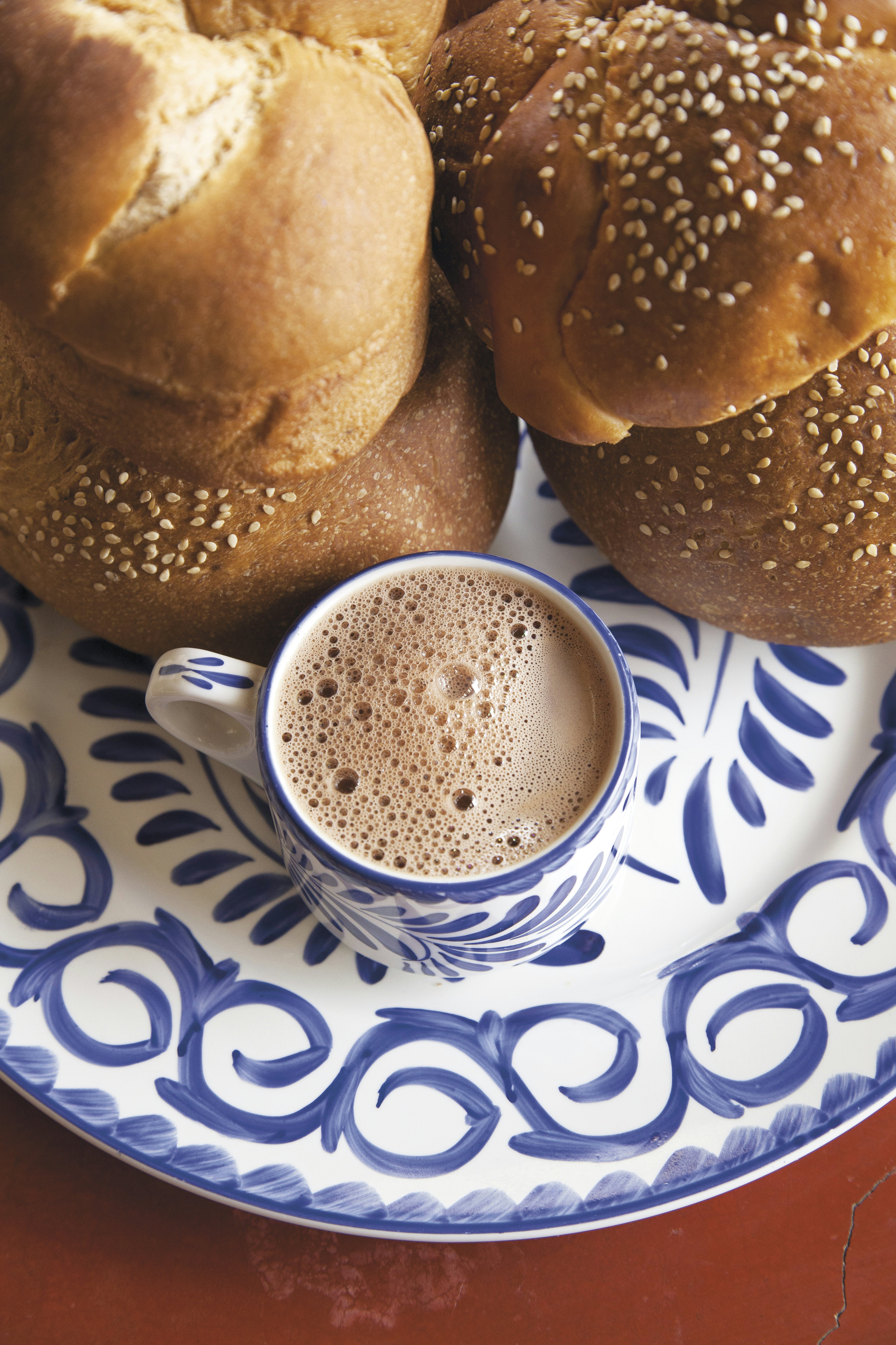 Chocolate oaxaquena (Oaxacan hot chocolate), made at El Sabor Zapoteco cooking school.