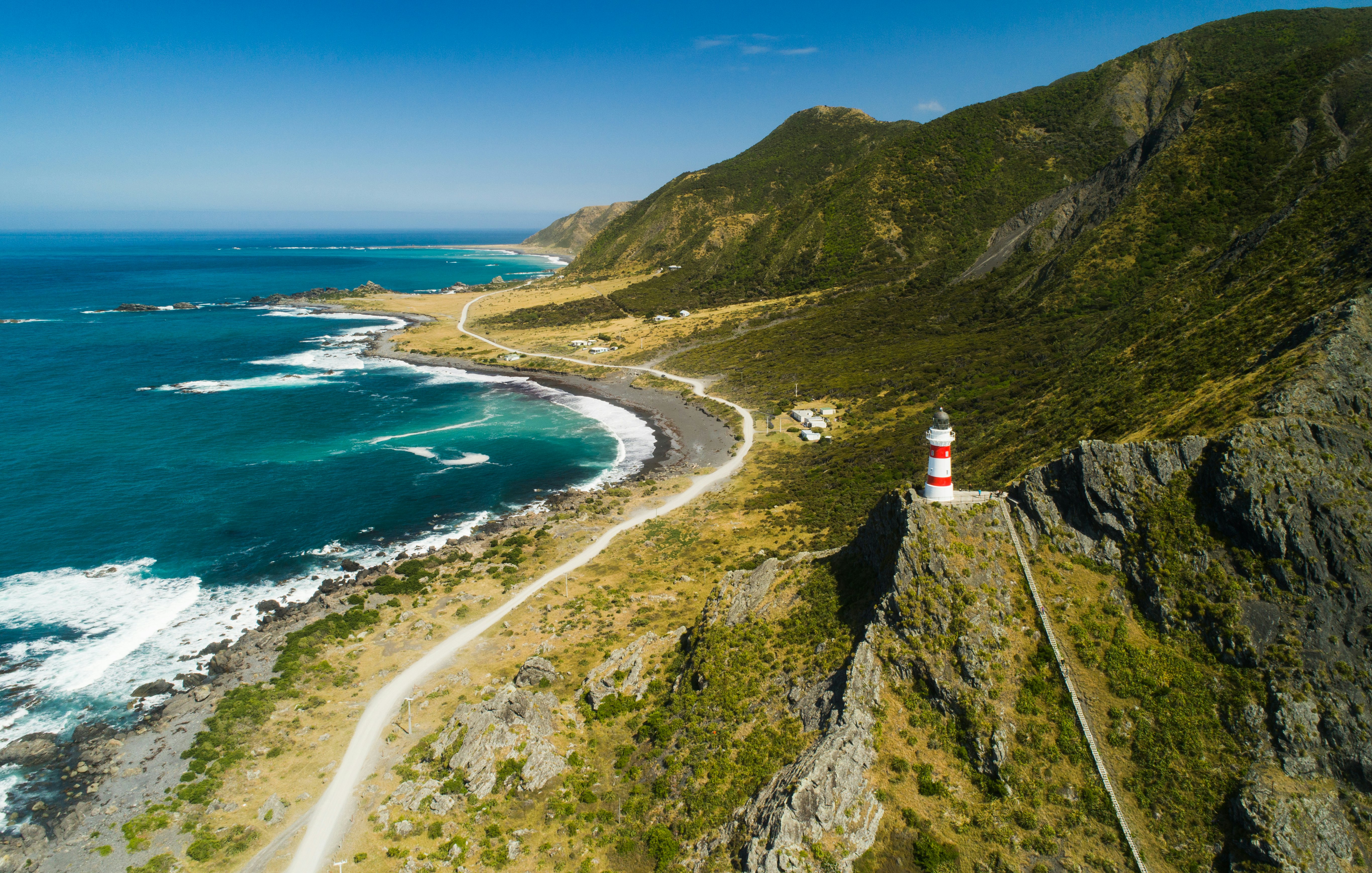 Cape Palliser, Panoramic view on a sunny day North Island, New Zealand.
1252503474
Lighthouse (Cape Palliser)