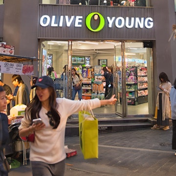 Olive Young at Myeongdong Shopping Street, Seoul (crop)