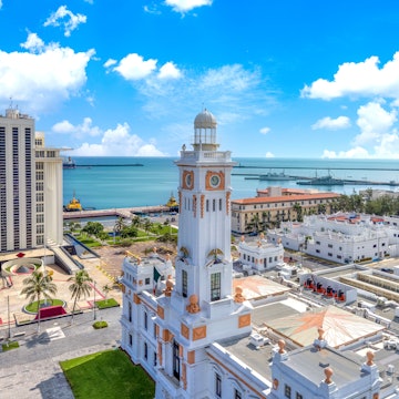 Mexico, Panoramic view of Veracruz city port with container ships, tankers and car carriers. License Type: media Download Time: 2023-05-19T08:17:06.000Z User: Is Editorial: No purchase_order: