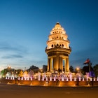 the Independence Monument at the Sihanouk Bouelvard in the city of Phnom Penh of Cambodia.  Cambodia, Phnom Penh, November, 2017,; Shutterstock ID 1120886159; purchase_order:65050 - Digital Destinations and Articles; job:lonely planet; client:The 7 best things to do in Phnom Penh; other:Kathleen Baxter
1120886159