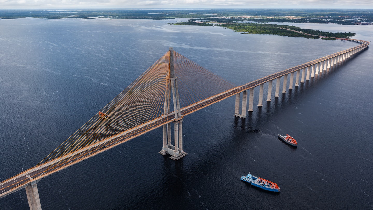 Cable-stayed bridge over the river in Manaus, License Type: media, Download Time: 2025-05-28T09:38:36.000Z, User: lonelyplanetmedia, Editorial: false, purchase_order: 65050 - Digital Destinations and Articles, job: Global Publishing WIP, client: Global Publishing WIP, other: Peterson Haggarty // SS Comp Ingestion