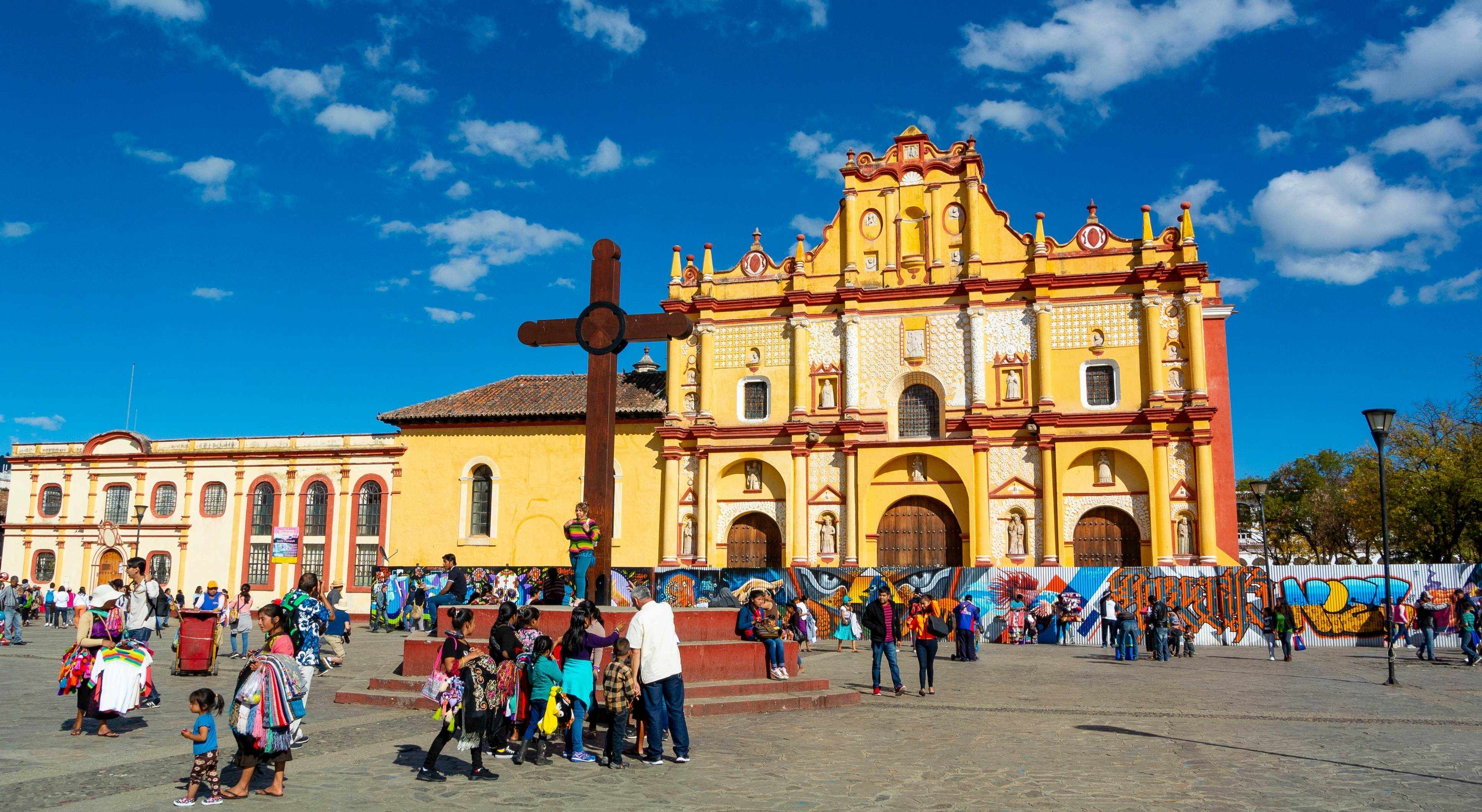 San Cristobal de las Casas, Chiapas, Mexico, 27th of december 2018, A panoramic view of the main square and Cathedral, License Type: media, Download Time: 2025-05-28T09:22:50.000Z, User: lonelyplanetmedia, Editorial: true, purchase_order: 65050 - Digital Destinations and Articles, job: Global Publishing WIP, client: Global Publishing WIP, other: Peterson Haggarty // SS Comp Ingestion