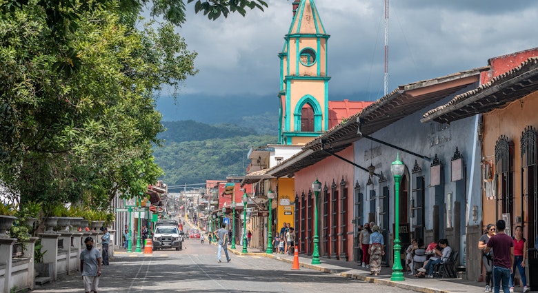 COATEPEC, VERACRUZ, MEXICO- SEPTEMBER 25, 2022: Street view of magical town of Coatepec, Veracruz, Mexico at a sunny day, License Type: media, Download Time: 2025-05-18T14:08:45.000Z, User: mvm_lonelyplanet, Editorial: true, purchase_order: 56530 - Guidebooks, job: Mexico 19, client: Global Publishing-WIP, other: Virginia Moreno