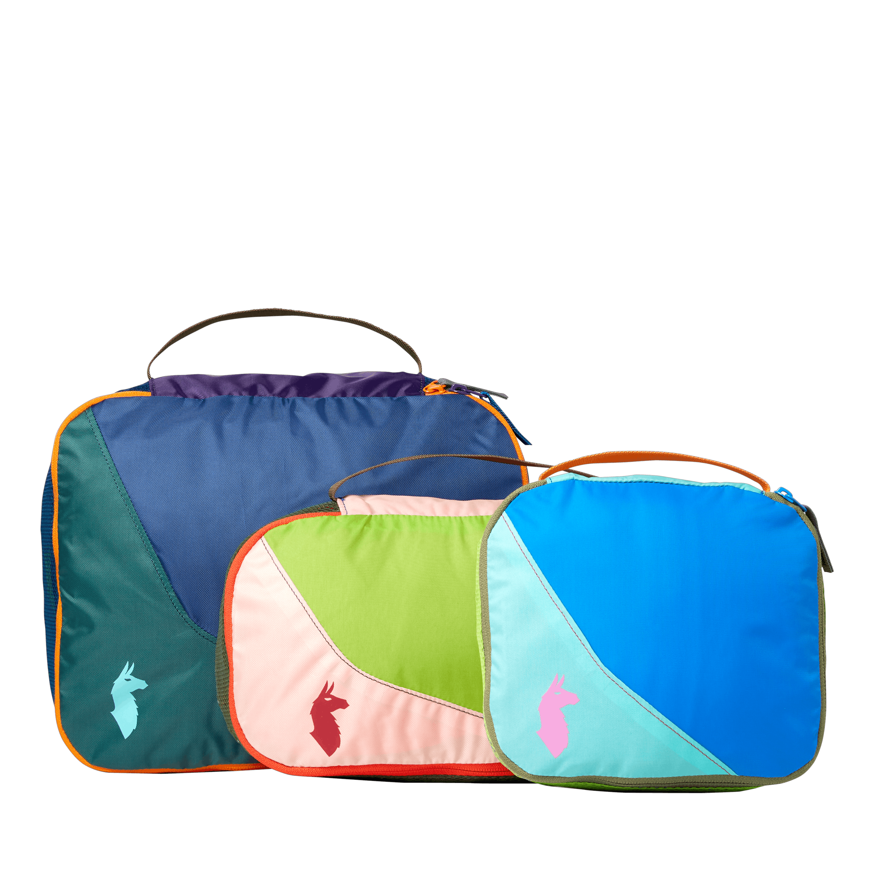 Colorful packing cubes from Cotopaxi