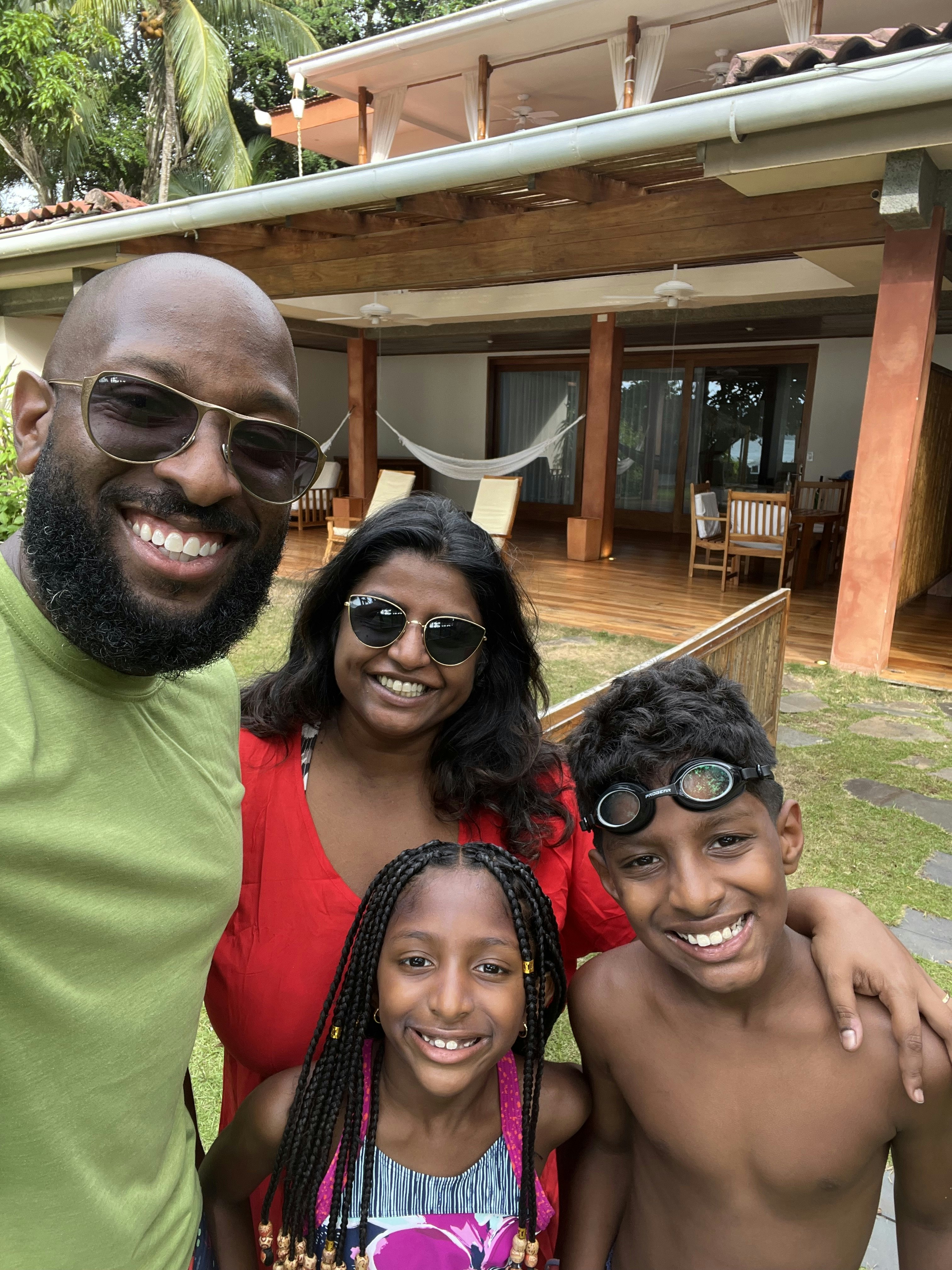 Nitya Chambers and her family on their Lonely Planet Journeys trip to Costa Rica