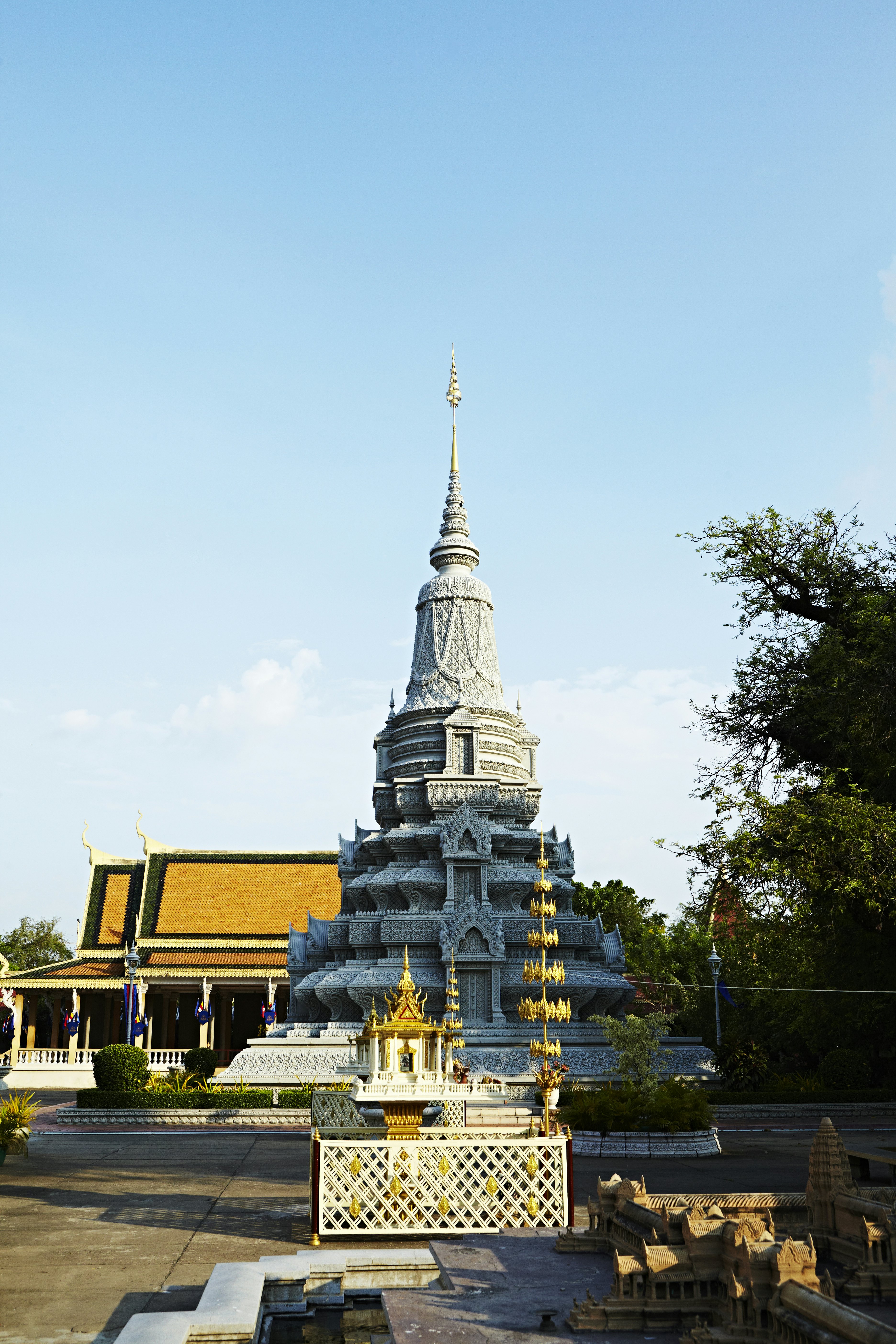 Silver Pagoda on the grounds of Cambodia's Royal Palace.