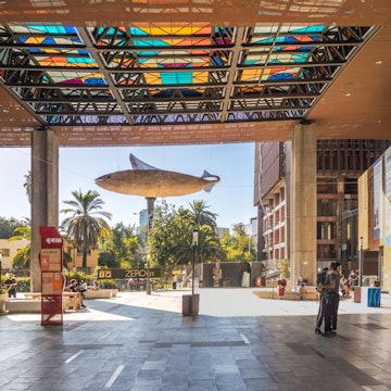 Santiago, Chile - Mar 14, 2018: Gabriela Mistral Cultural Center - Santiago, Chile License Type: media Download Time: 2023-06-05T01:25:26.000Z User: dermothegarty77 Is Editorial: Yes purchase_order: