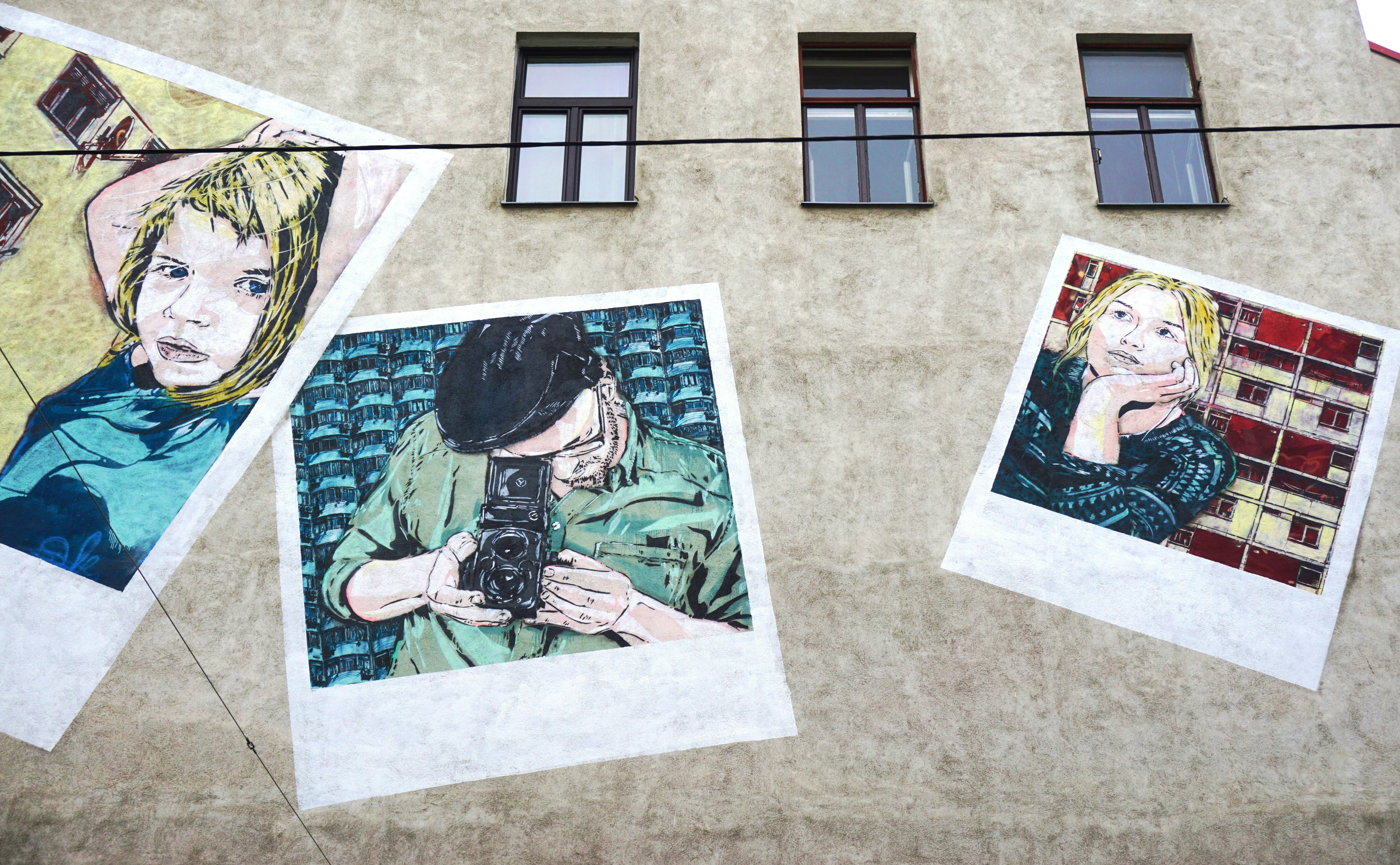 VIENNA, AUSTRIA -Creative graffiti street art murals line the streets and back alleys of Vienna, the capital of Austria, especially along the banks of the Danube River and its canals.