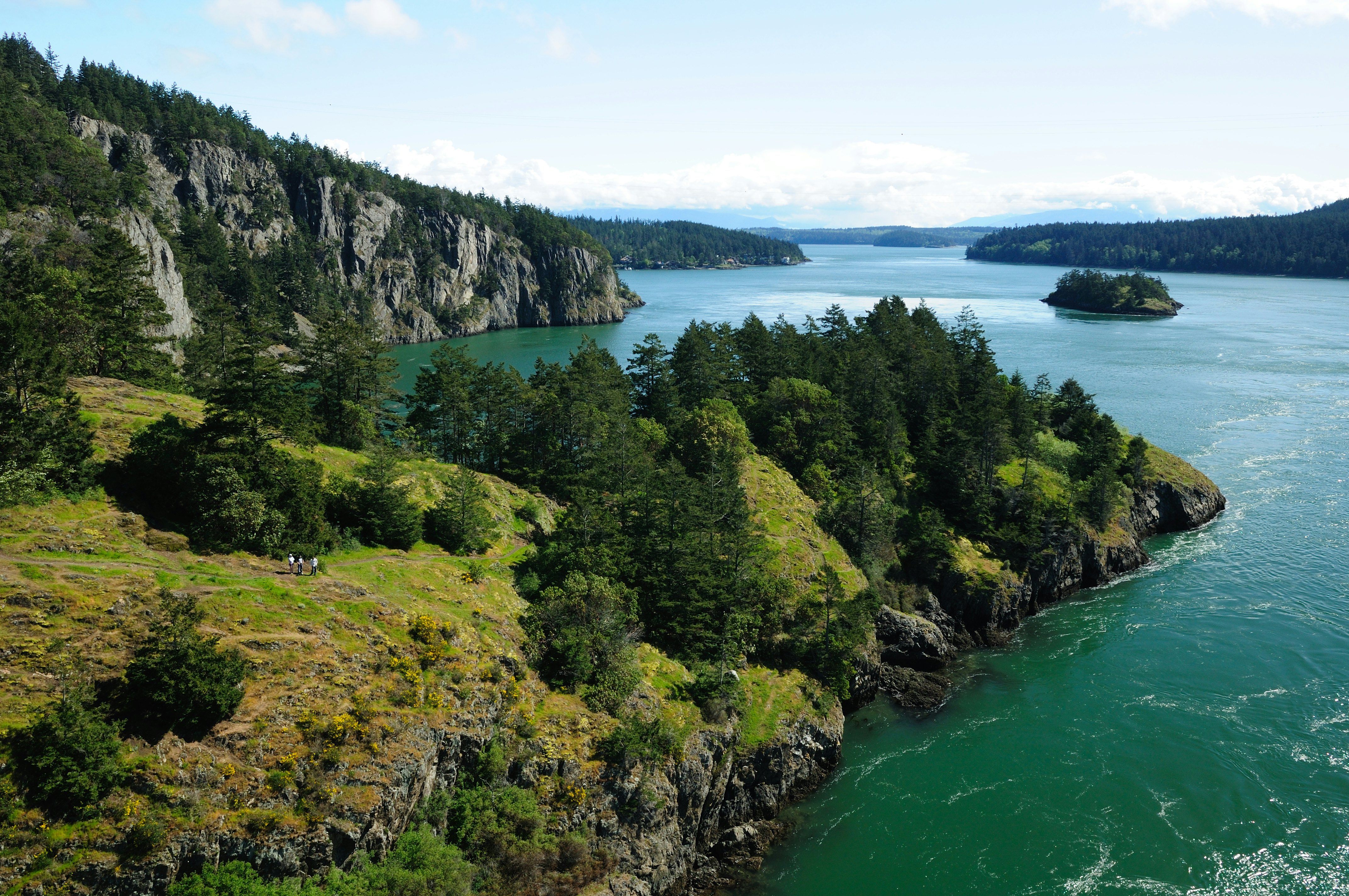 Beautiful view of deception pass state park, whidbey island, washington
