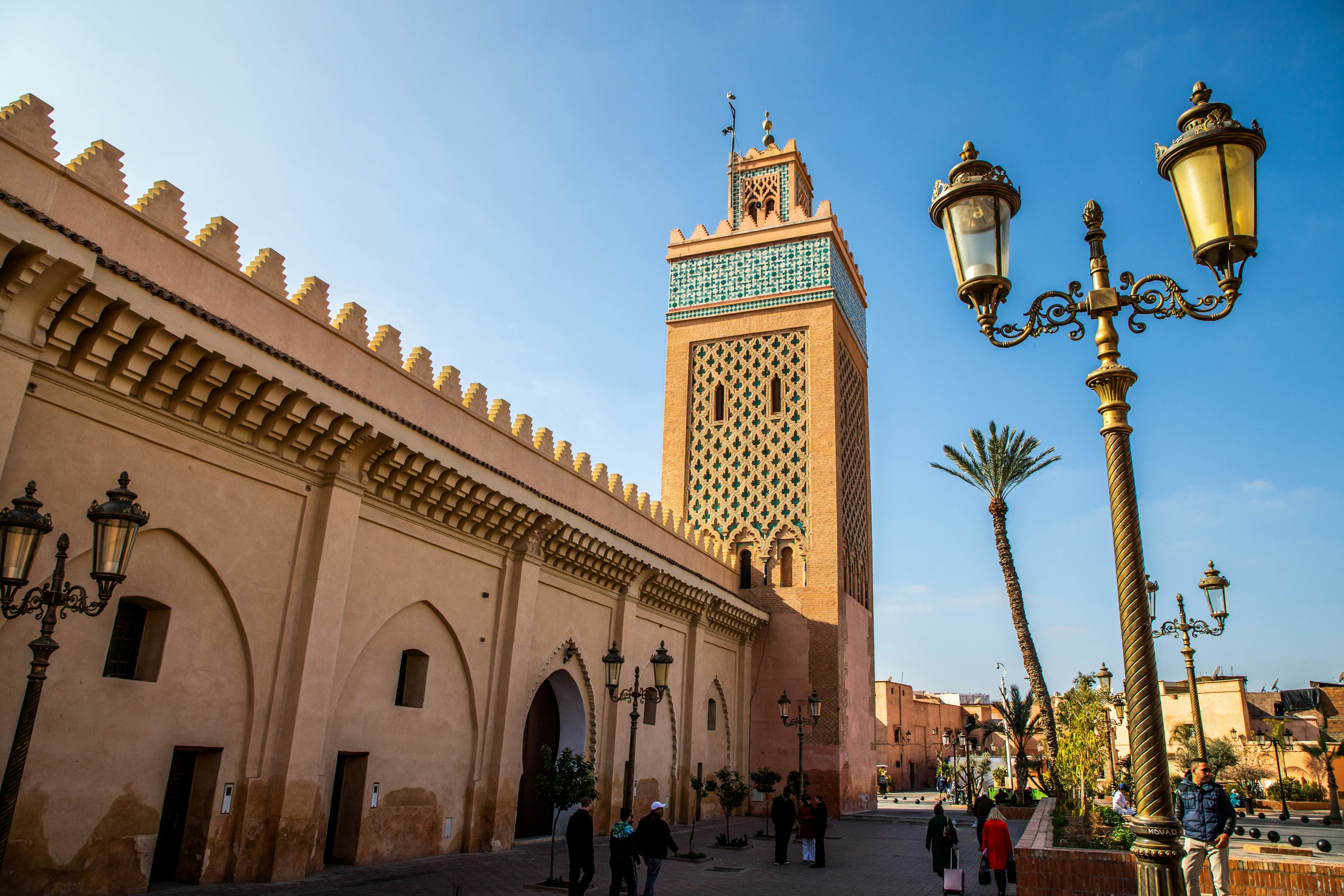 MARRAKECH, MOROCCO, JAN 15, 2019: view of Moulay El Yazid Mosque, Marrakesh, Morocco, License Type: media, Download Time: 2025-06-26T12:28:05.000Z, User: hannahblackie10, Editorial: true, purchase_order: 56530 - Guidebooks, job: Global Publishing WIP, client: Morocco 15, other: Hannah Blackie